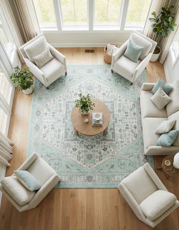 Mint Whitney Square Rug
