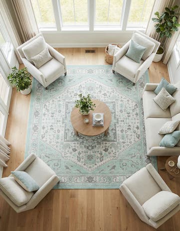 Mint Whitney Square Rug