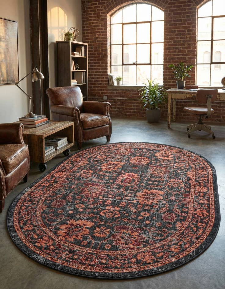 Detail image of 6' 1 x 9' Lucerne Oval Rug