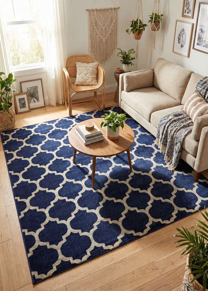 7' 10 x 7' 10 Lattice Square Rug