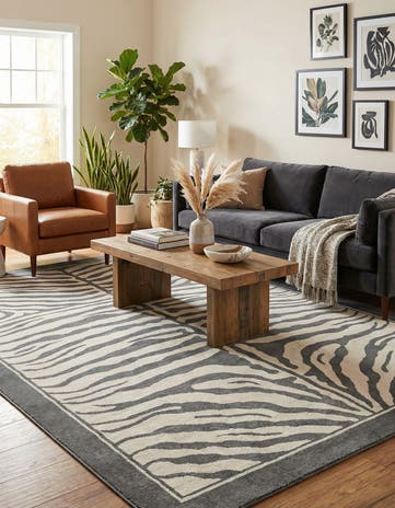 Gray and Ivory Savannah Rug