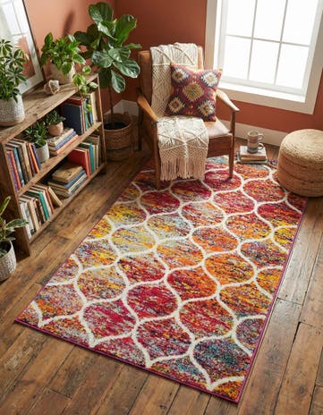 3' x 5' 3 Lattice Frieze Rug