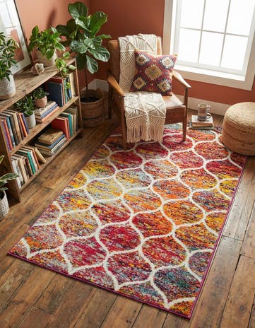 3' x 5' 3 Lattice Frieze Rug