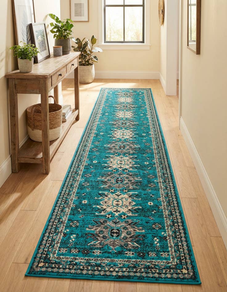 Detail image of 3' x 16' 5 Heris Runner Rug