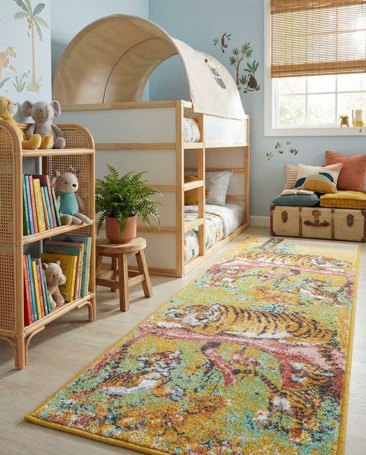 2' 2 x 6' 1 Tiger Whimsy Kids Runner Rug
