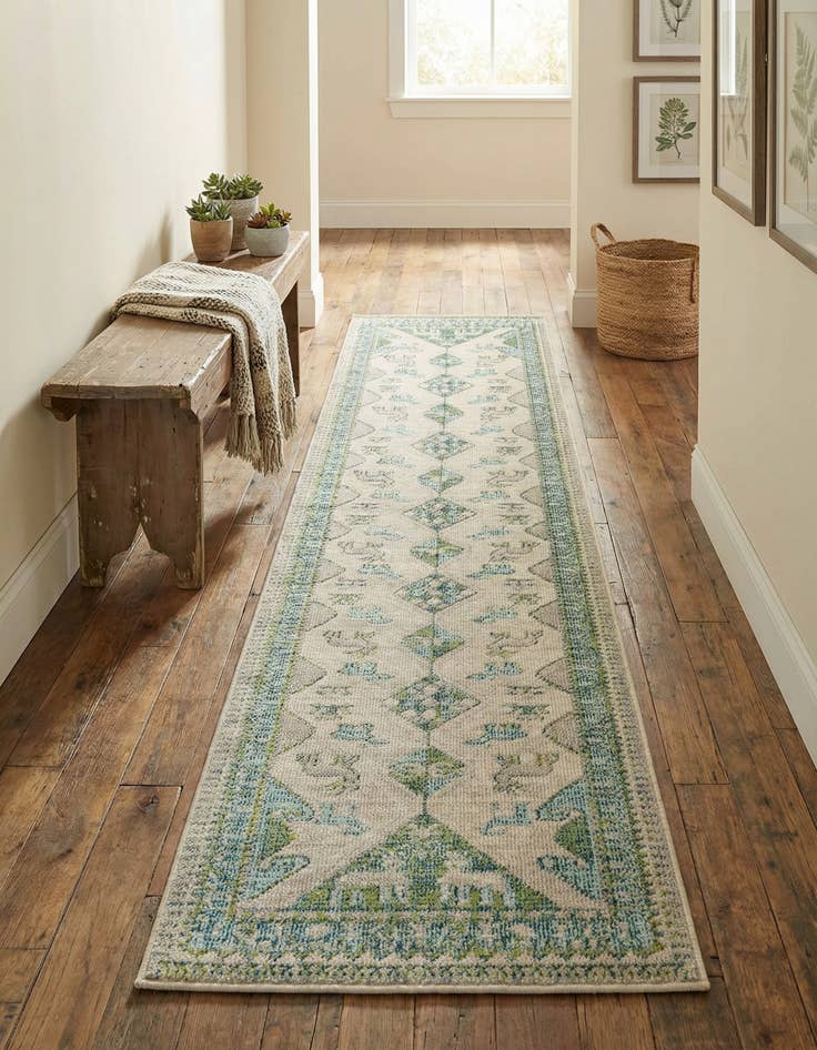 Detail image of 2' 7 x 10' Washable Mesa Runner Rug