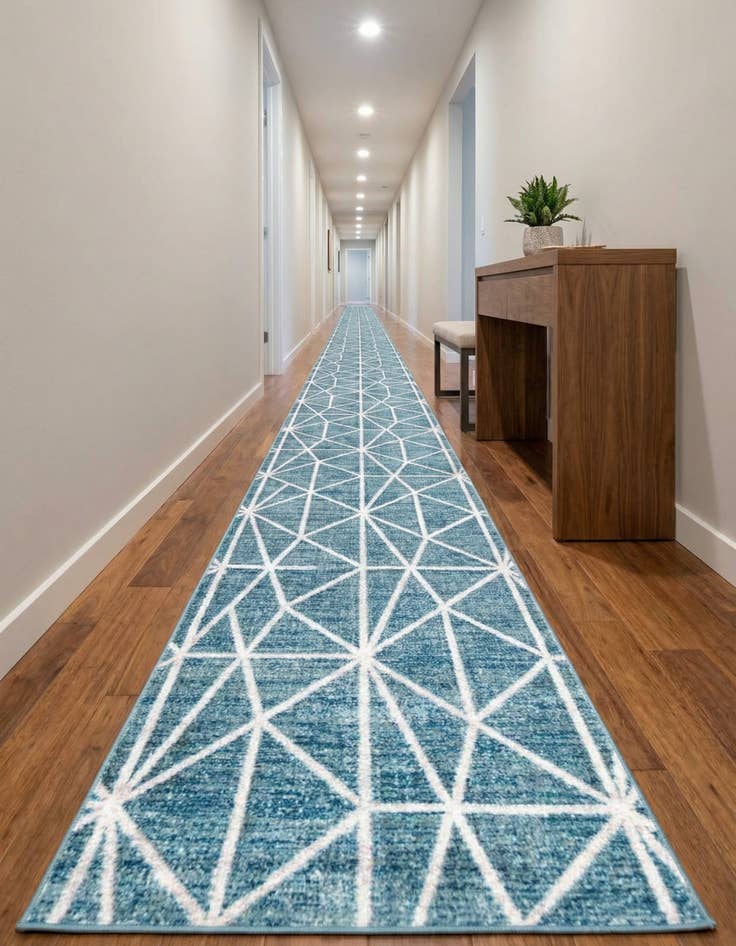 Detail image of  3' x 19' 8 Lattice Trellis Runner Rug