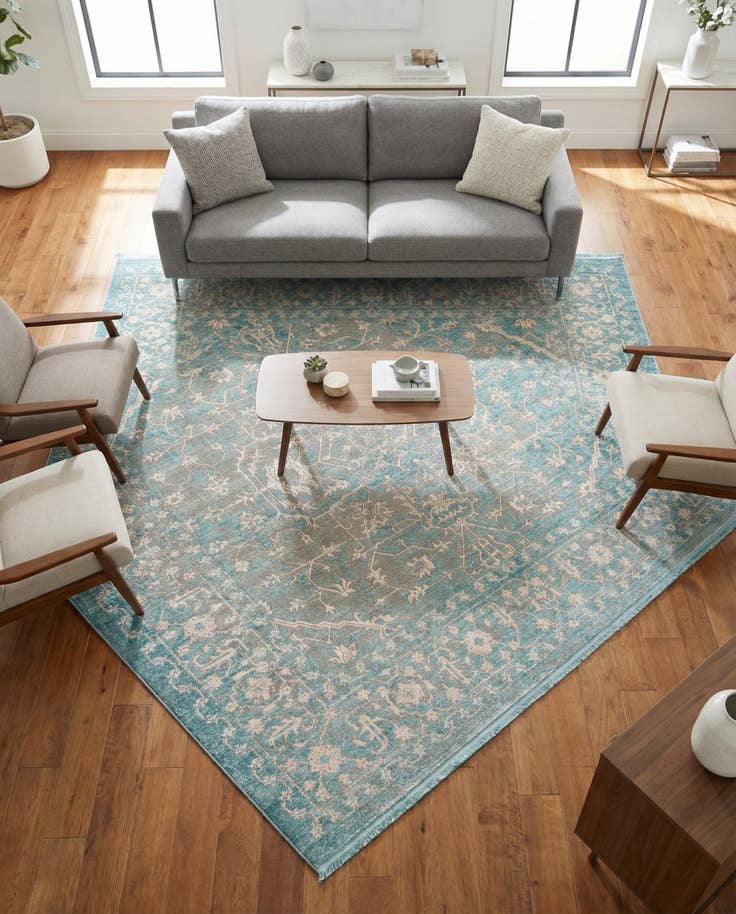 Detail image of 8' x 8' Modern Classical Square Rug