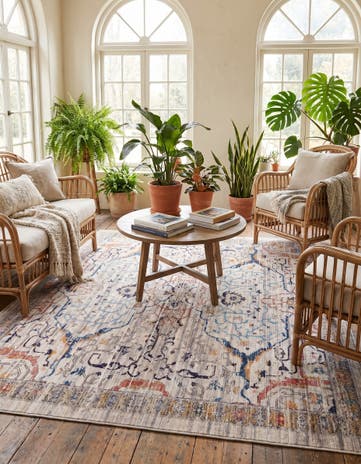 Ivory Lola Square Rug