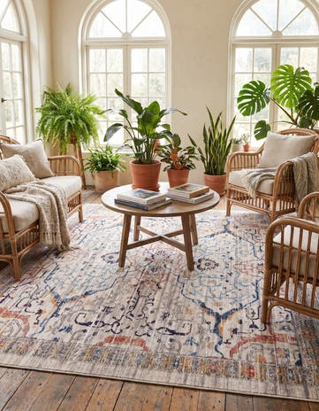 Ivory Lola Square Rug