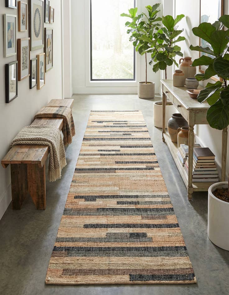 Detail image of 2' 7 x 12' Hand Woven Kala Handwoven Jute Runner Rug