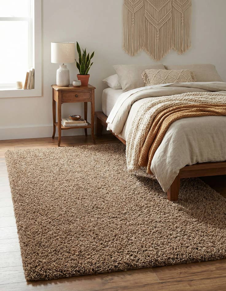 Detail image of 5' 3 x 8' Solid Shag Rug