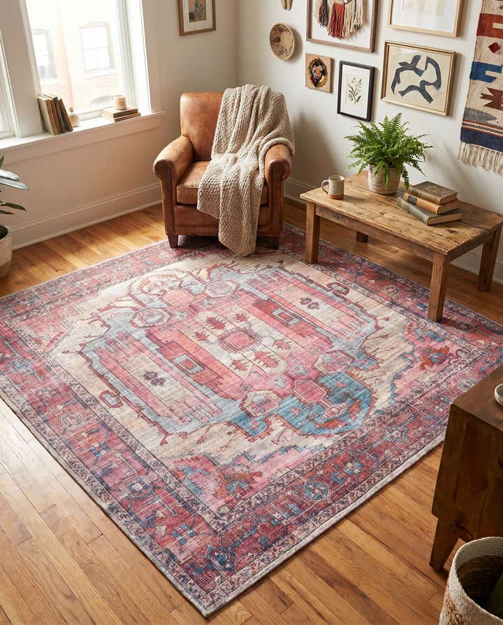 5' 3 x 5' 3 Washable Maahru Square Rug