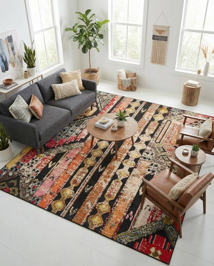 Detail image of 10' x 10' Easy-Clean Casablanca Indoor / Outdoor Square Rug