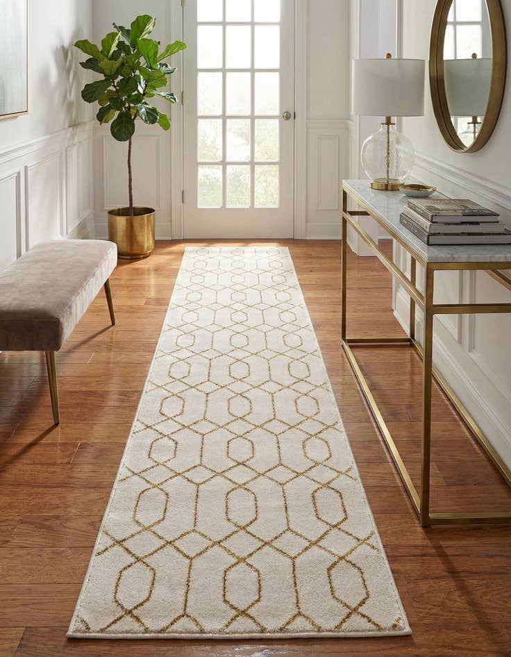 Detail image of 2' x 10'  Marilyn Monroe&trade; Glam Trellis Runner Rug