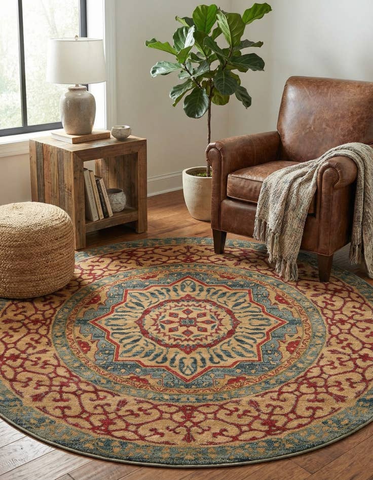 Detail image of 6' x 6' Mamluk Round Rug