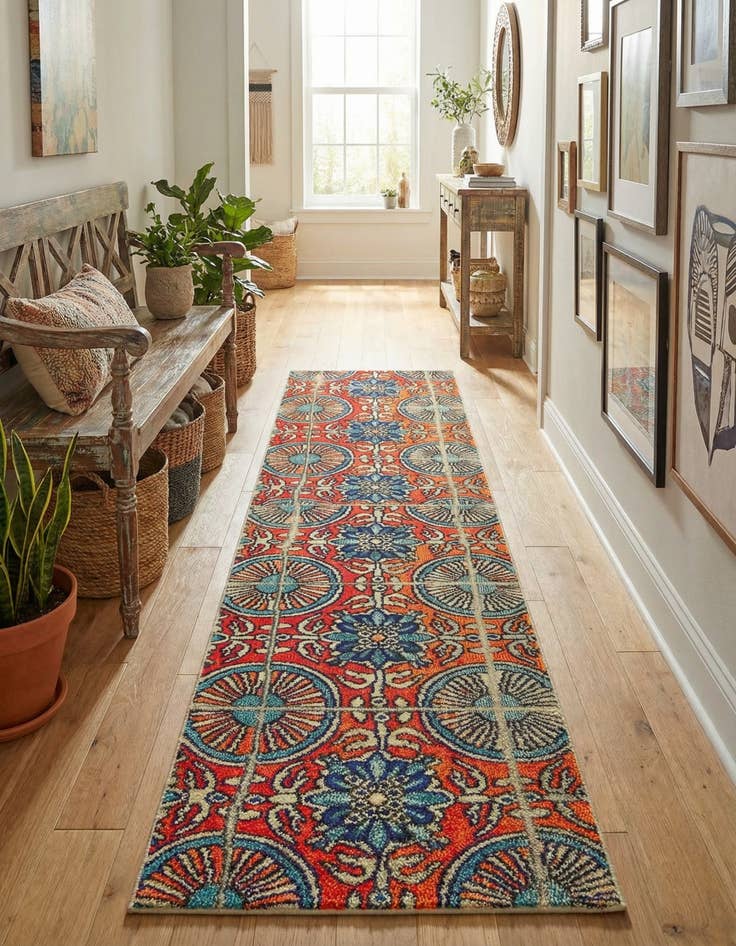 Detail image of 2' 7 x 10'  Washable Casablanca Runner Rug