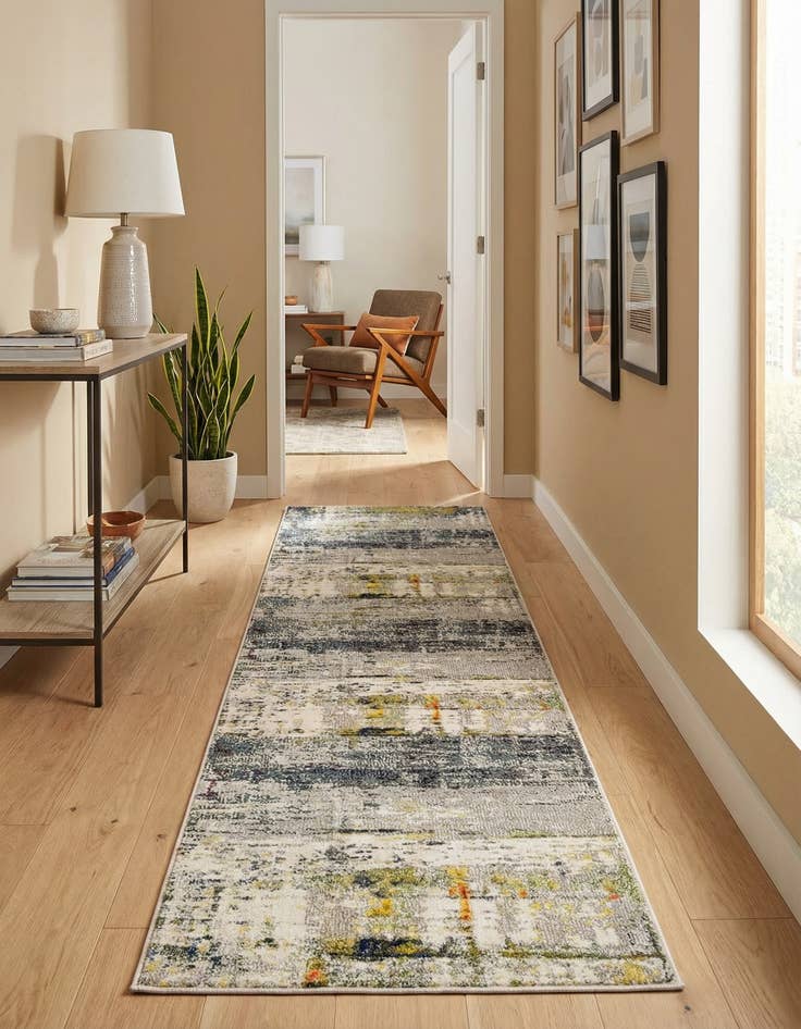 Detail image of 2' 7 x 10' Washable Theia Runner Rug
