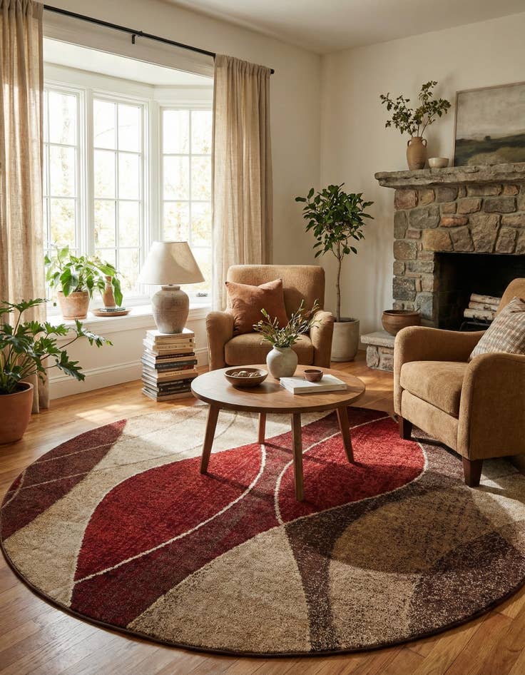 Detail image of 7' 10 x 7' 10 Equinox Round Rug