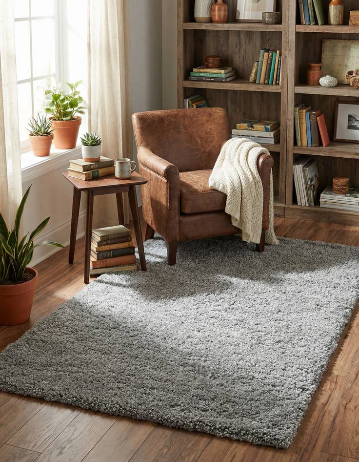 Detail image of  3' 3 x 5' 3 Soft Solid Shag Rug