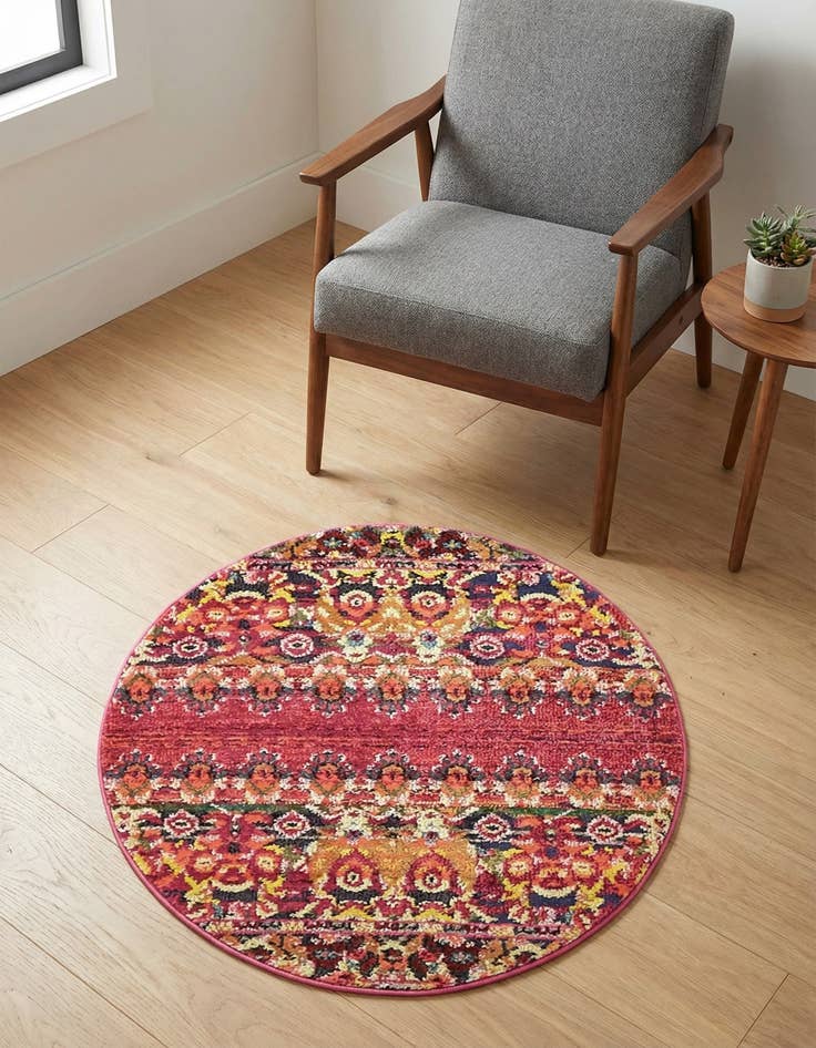 Detail image of 3' 3 x 3' 3  Washable Palazzo Round Rug
