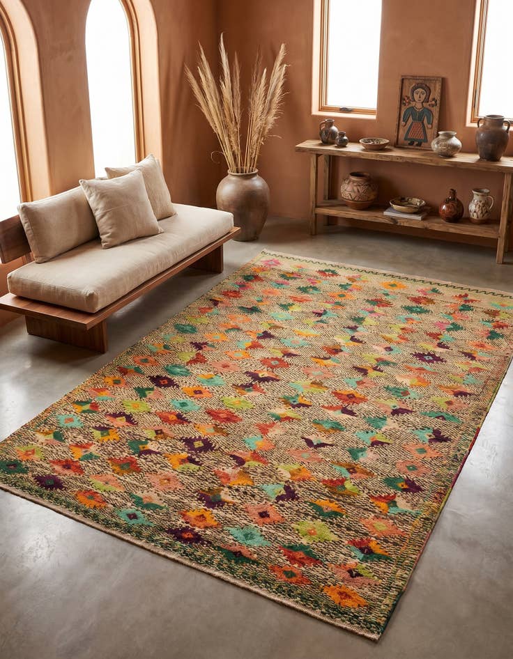 Detail image of 6' x 7' 11 Hand Knotted Balouch Wool Rug