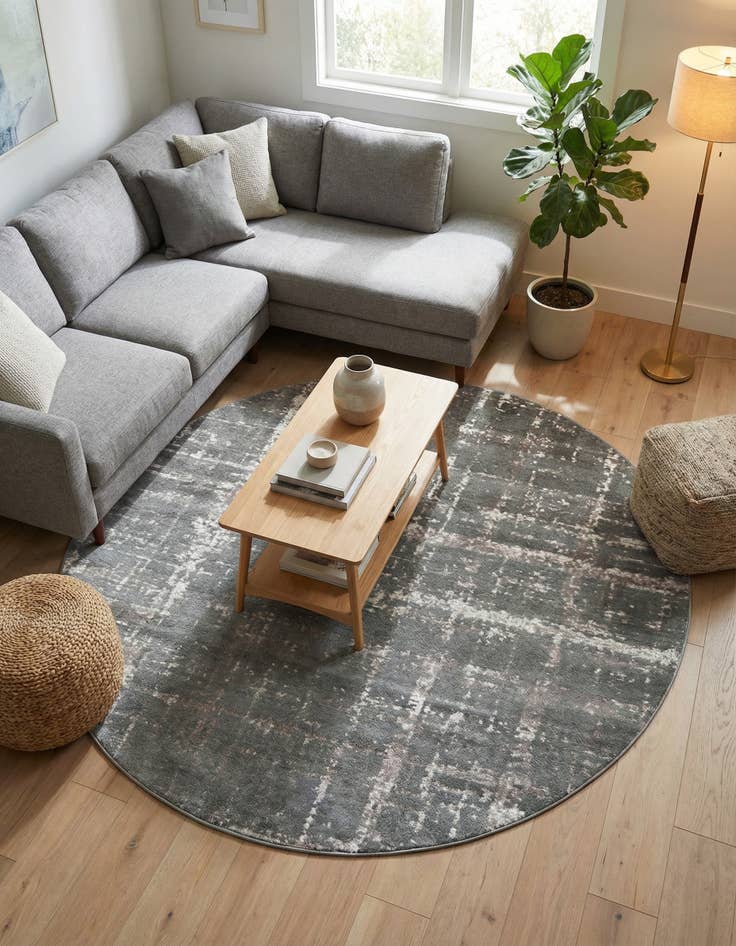 Detail image of Jill Zarin 8' x 8' Uptown Lexington Avenue Round Rug