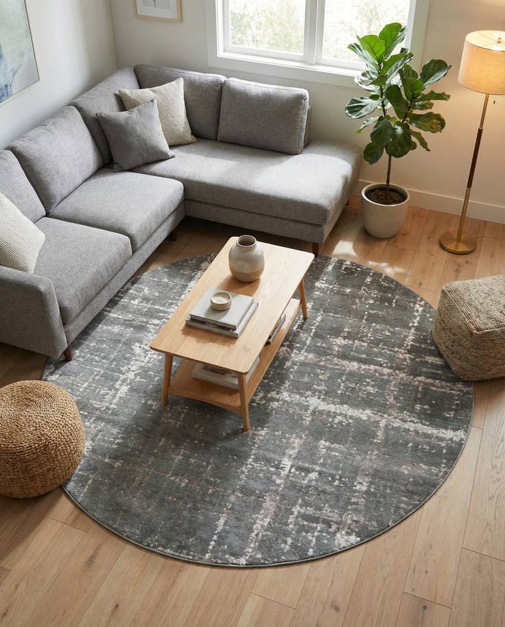 Detail image of 8' x 8' Uptown Lexington Avenue Round Rug