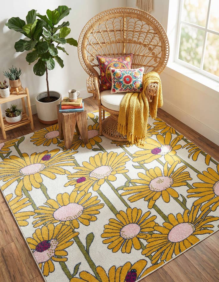 Detail image of 7' 10 x 7' 10 Bloom Square Rug