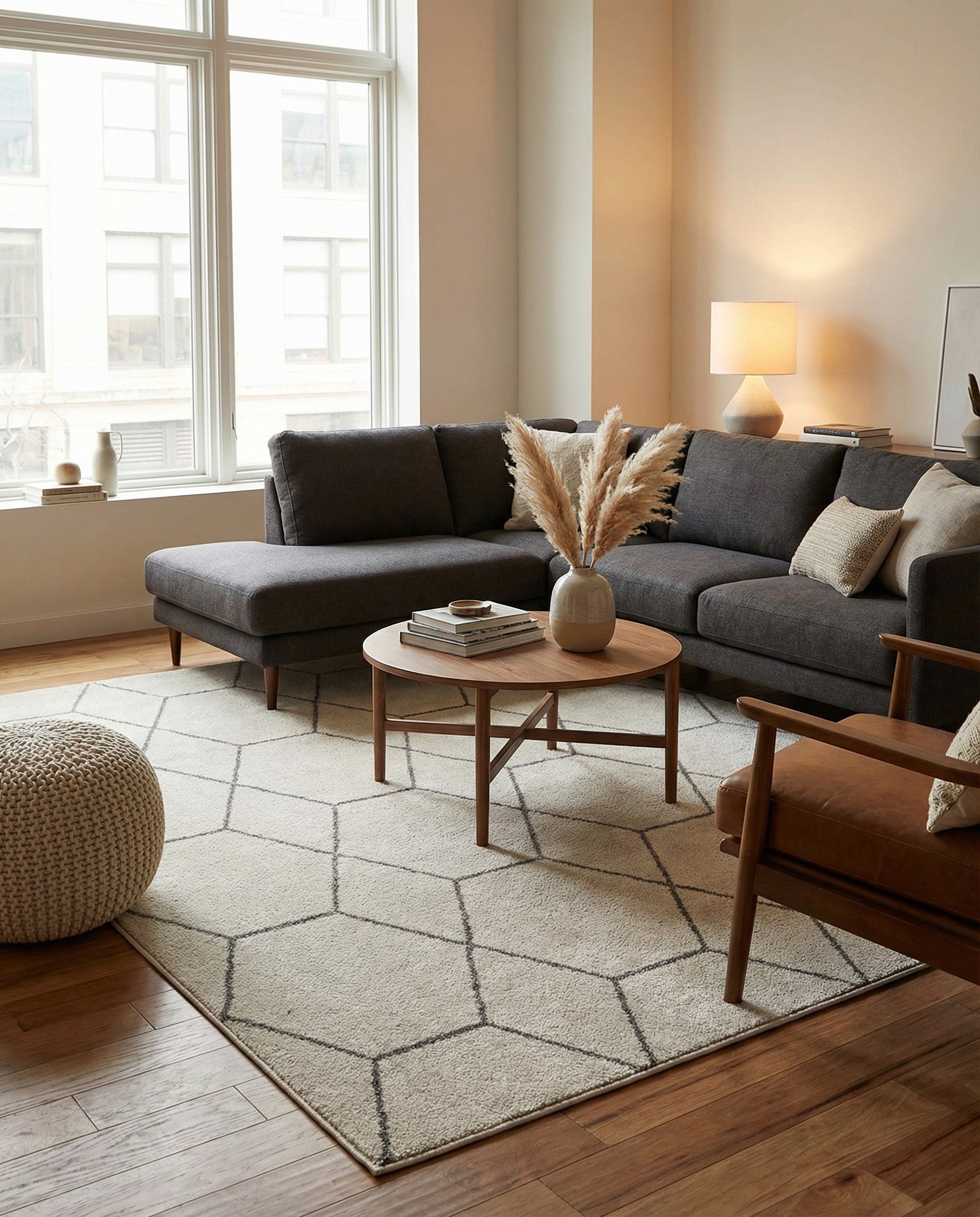 7' x 7' Trellis Frieze Square Rug