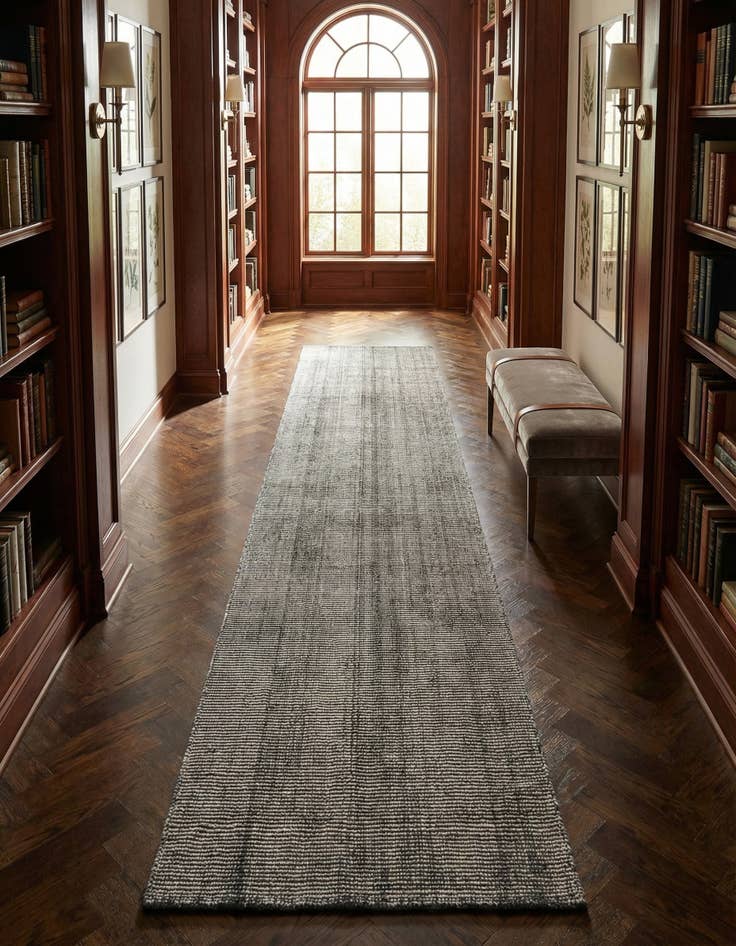 Detail image of 2' 7 x 13' 1  Hand Woven Jill Zarin English Manor Farmhouse Wool Runner Rug