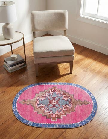 2' x 3' Washable Timeless Oval Rug