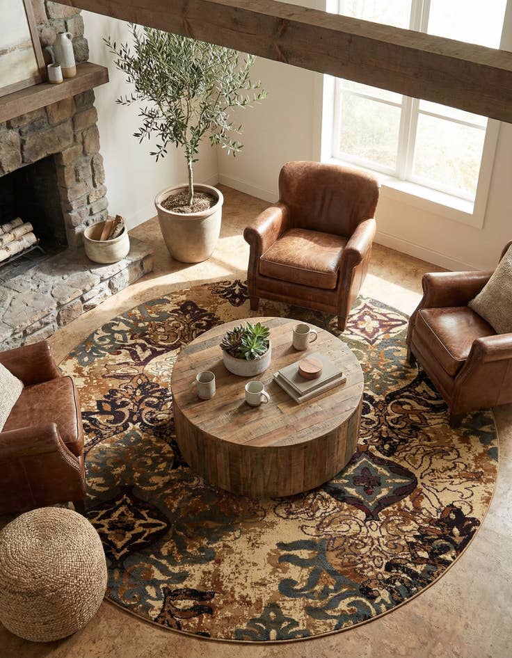 Detail image of 10' x 10' Coffee Shop Round Rug