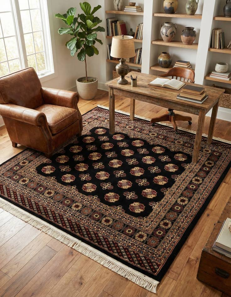 Detail image of 6' x 6' Bokhara Square Rug