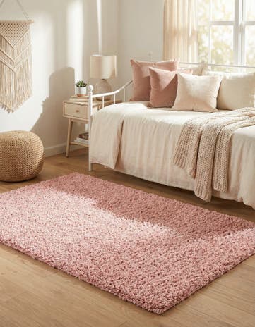Dusty Rose Zermatt Shag Rug
