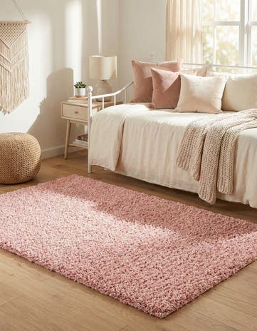 Dusty Rose Zermatt Shag Rug