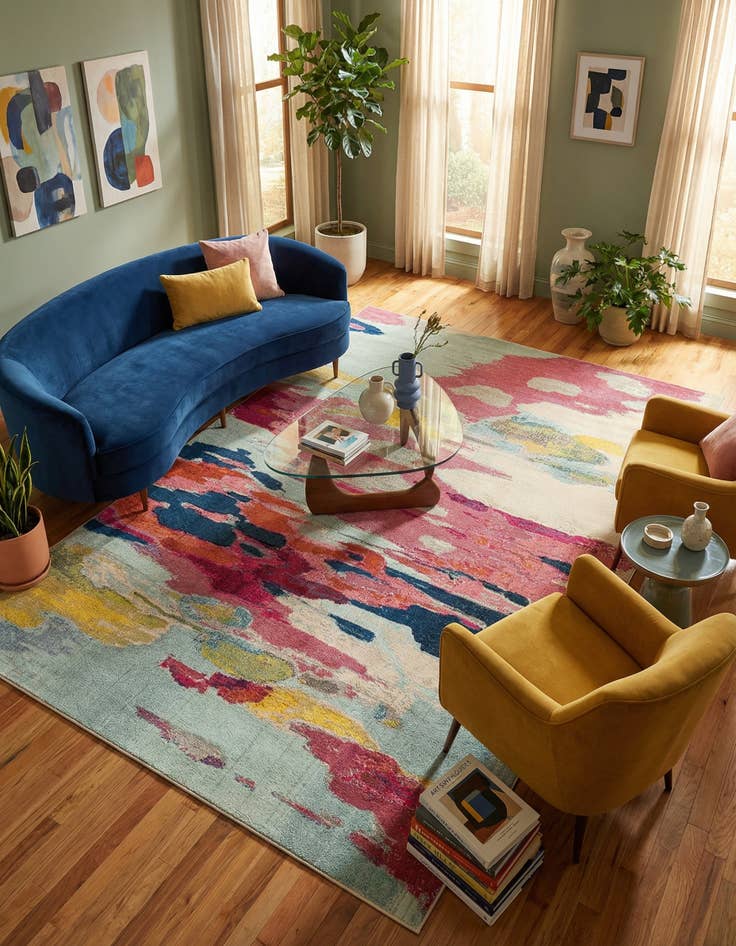 Detail image of 9' x 12'  Washable Casablanca Rug