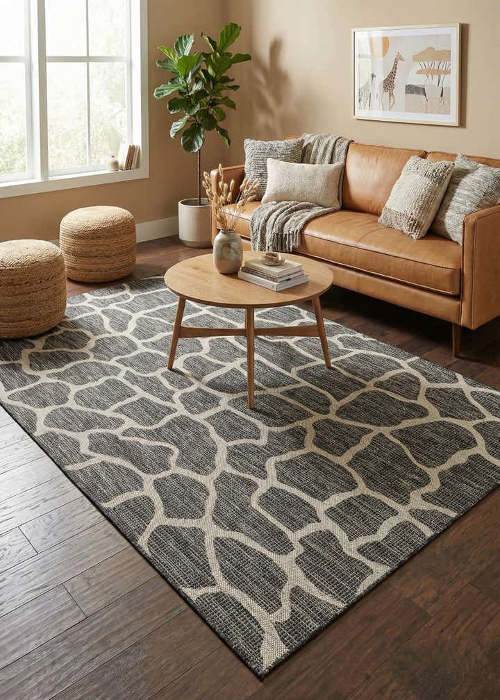 5' 3 x 8' Easy-Clean Safari Indoor / Outdoor Rug