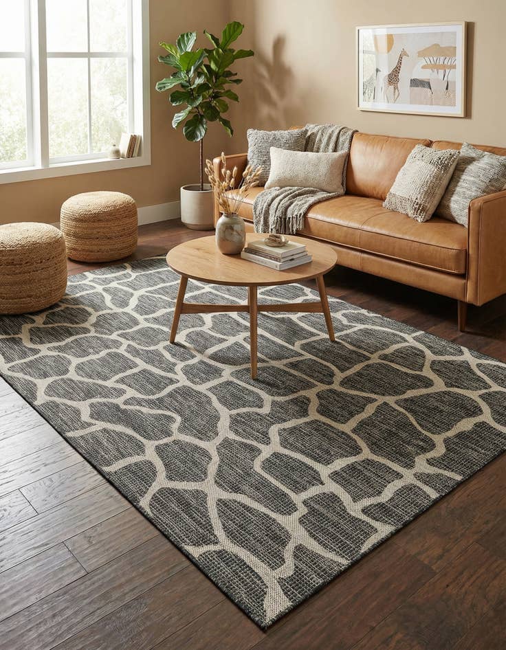 Detail image of 5' 3 x 8' Easy-Clean Safari Indoor / Outdoor Rug