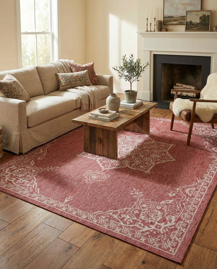 Detail image of 7' 10 x 10' Easy-Clean Traditional Indoor / Outdoor Rug