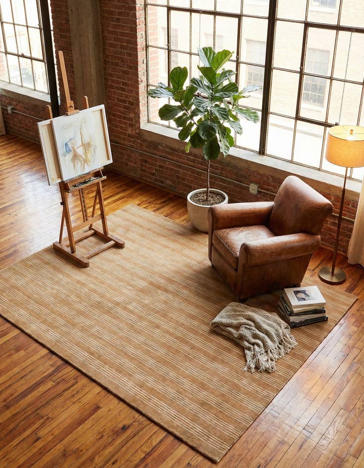 Detail image of 7' 10 x 10' Jill Zarin Striped Wool Rug