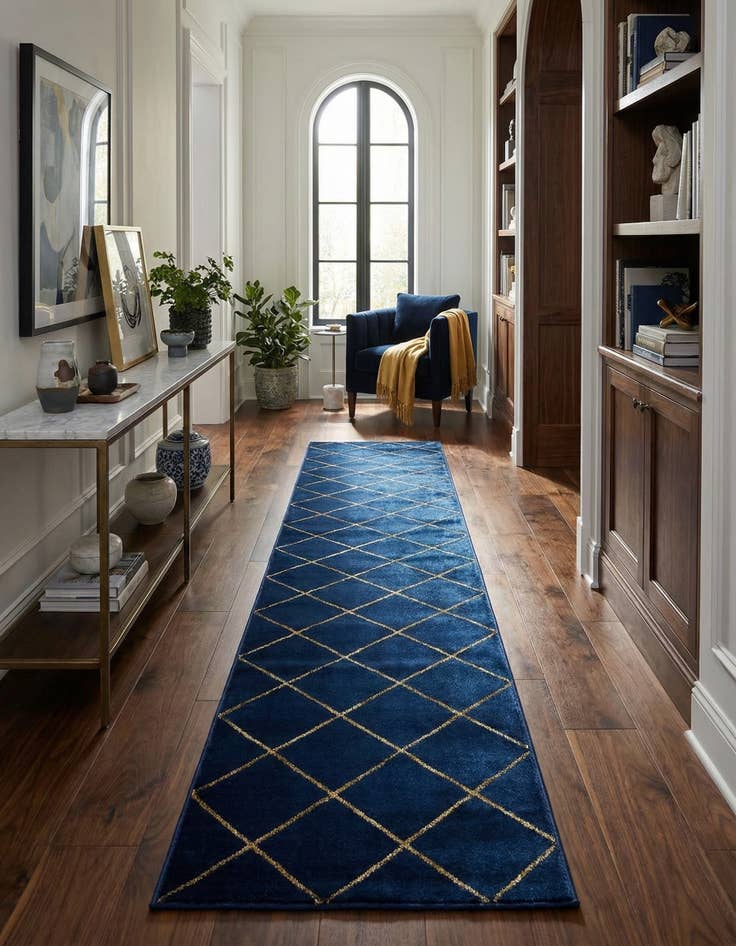 Detail image of 2' 7 x 12' Vogue Geo Runner Rug