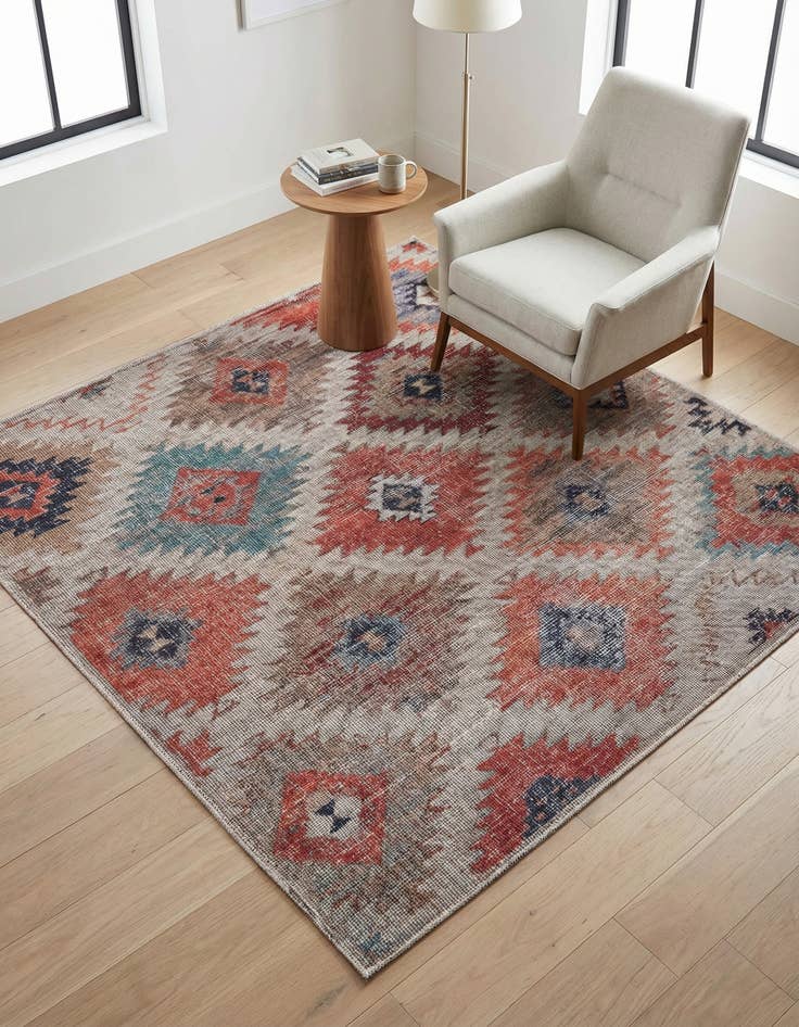 Detail image of 5' 3 x 5' 3 Washable Sisu Square Rug