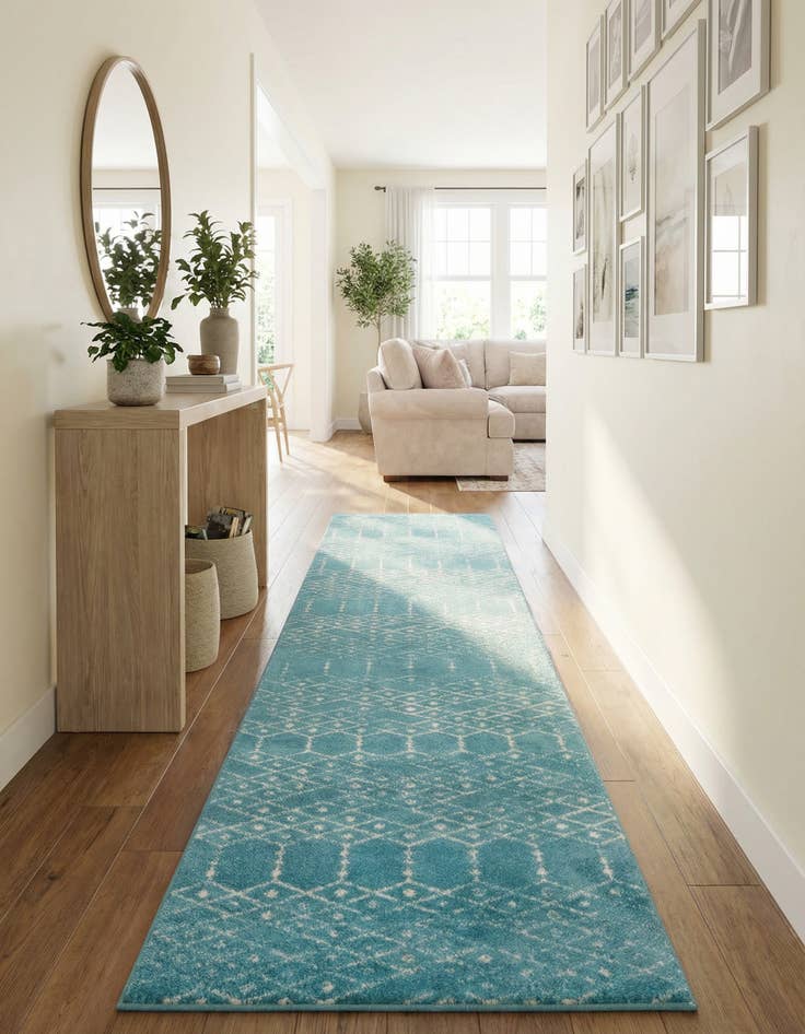 Detail image of 3' x 16' Paxon Trellis Runner Rug