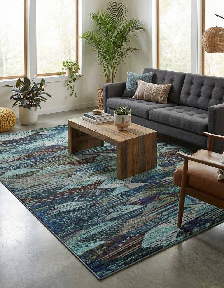 Detail image of 7' x 10'  Washable Santa Fe Rug