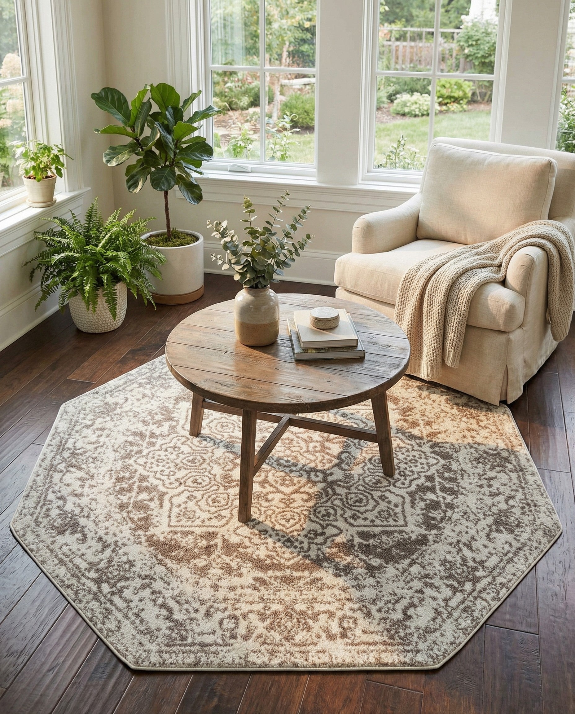 5' 3 x 5' 3 Arlington Octagon Rug
