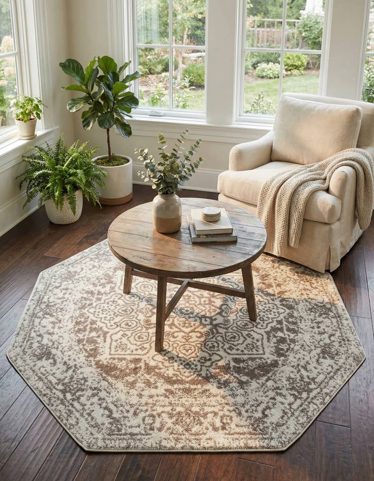 Detail image of 5' 3 x 5' 3 Arlington Octagon Rug