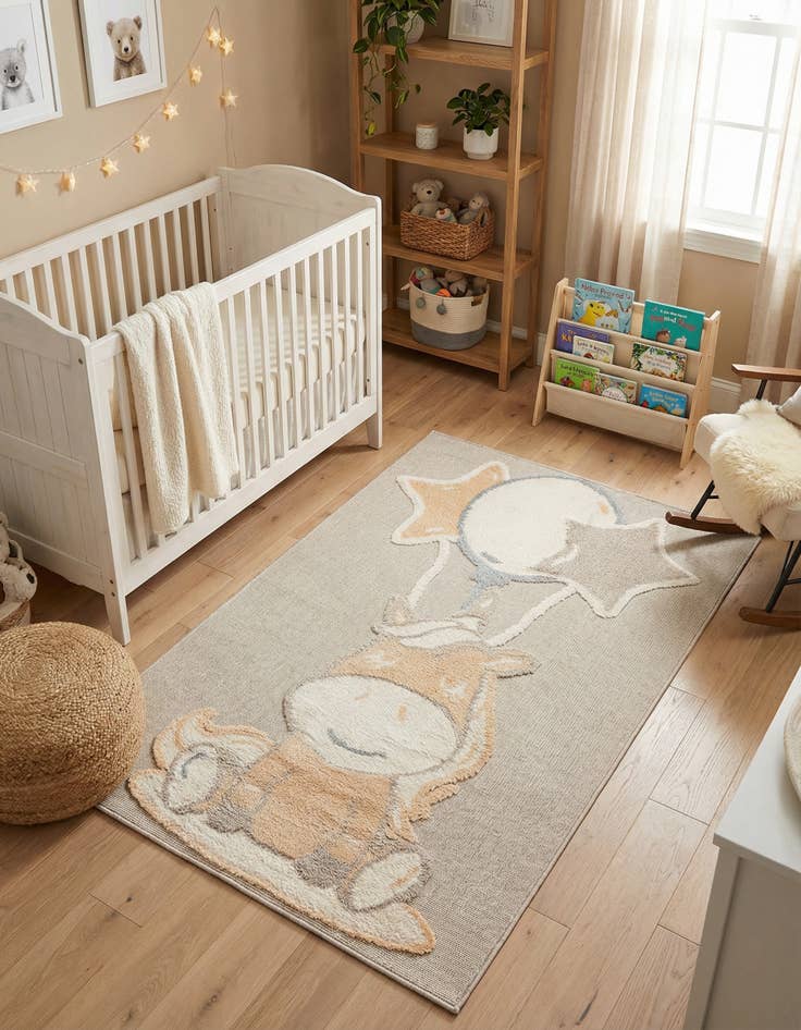 Detail image of 4' x 6' Whimsy Kids Rug