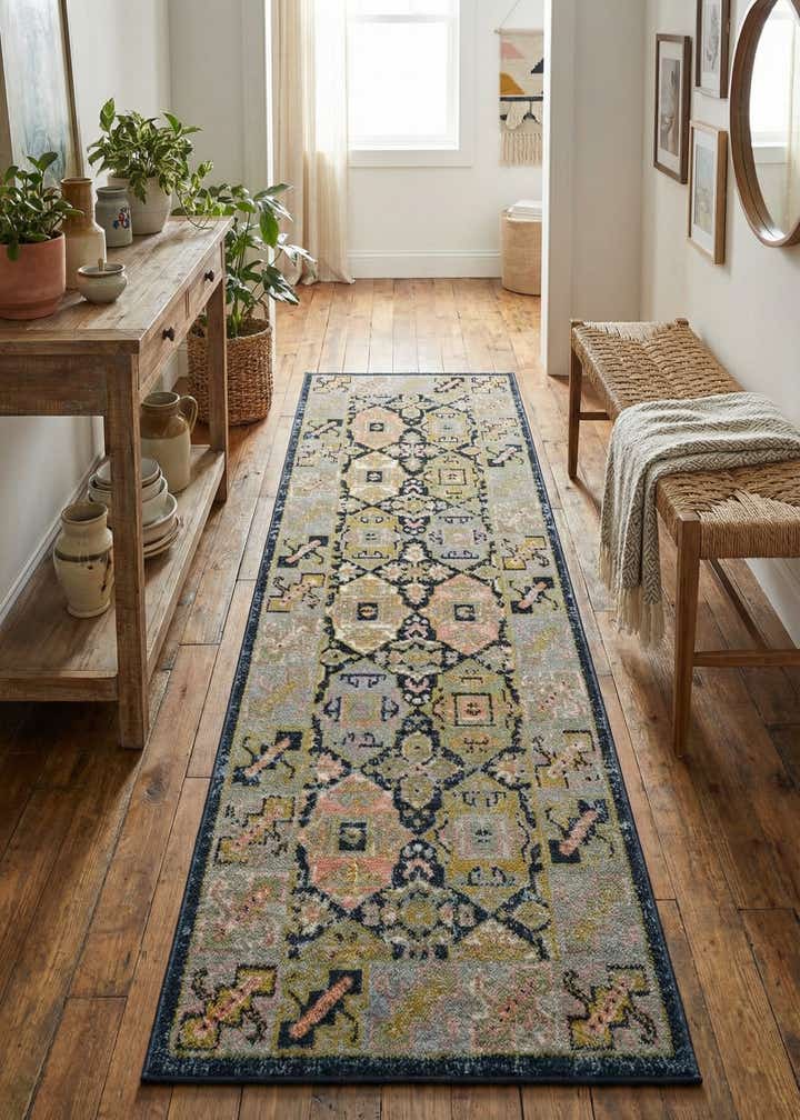 2' x 6' Kamala Washable Runner Rug