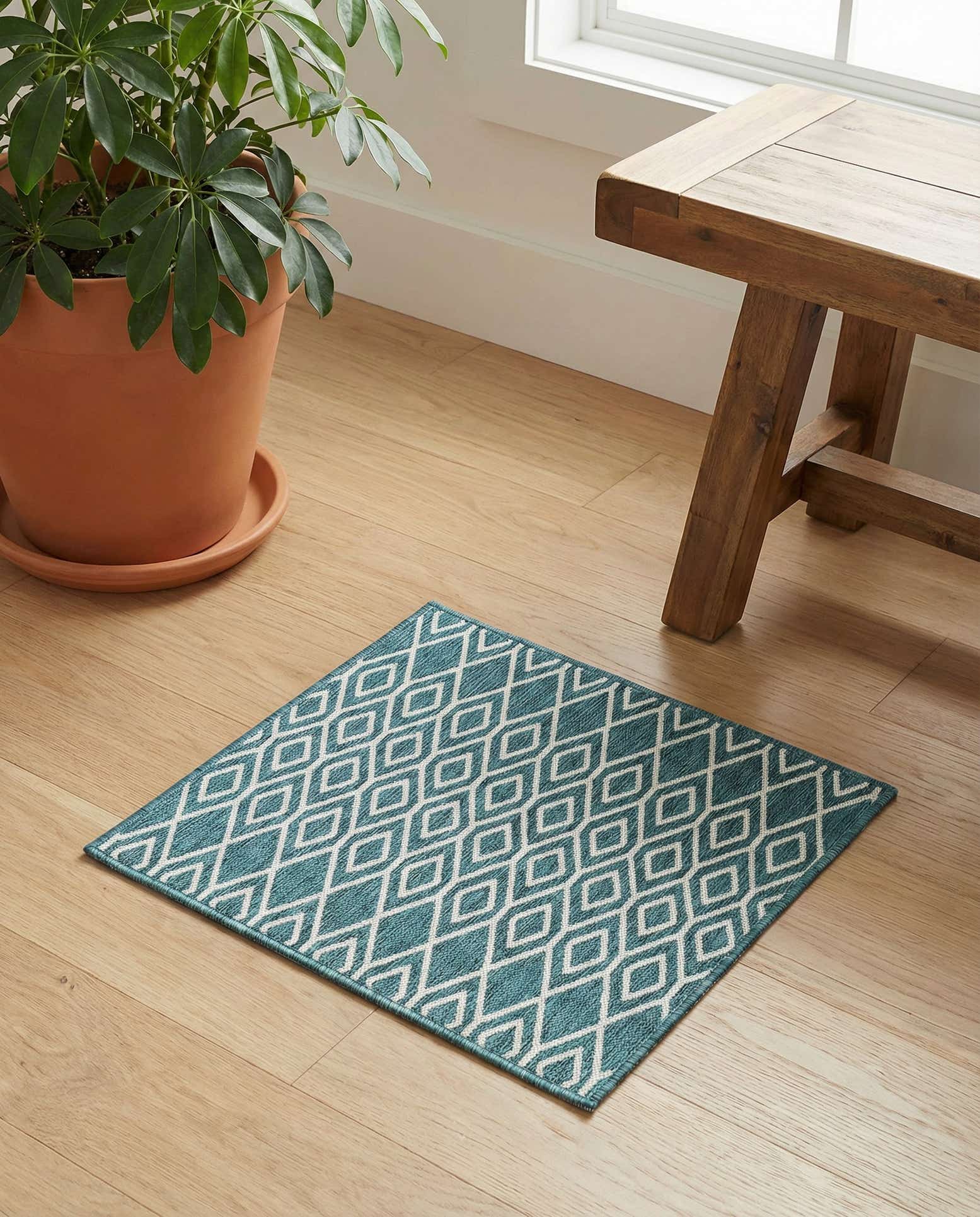 1' 4 x 1' 4 Easy-Clean Jill Zarin Turks and Caicos Indoor / Outdoor Sample Rug